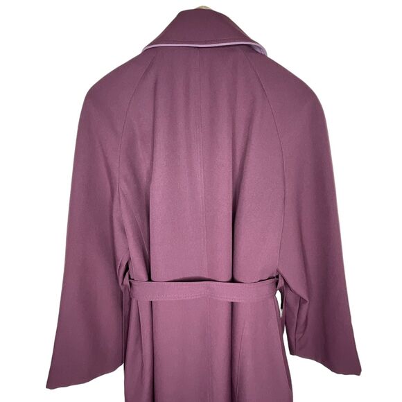 Vintage ILGWU Union Made Purple Maroon Wool Lined Long Peacoat 70s Made in USA - Picture 5 of 8